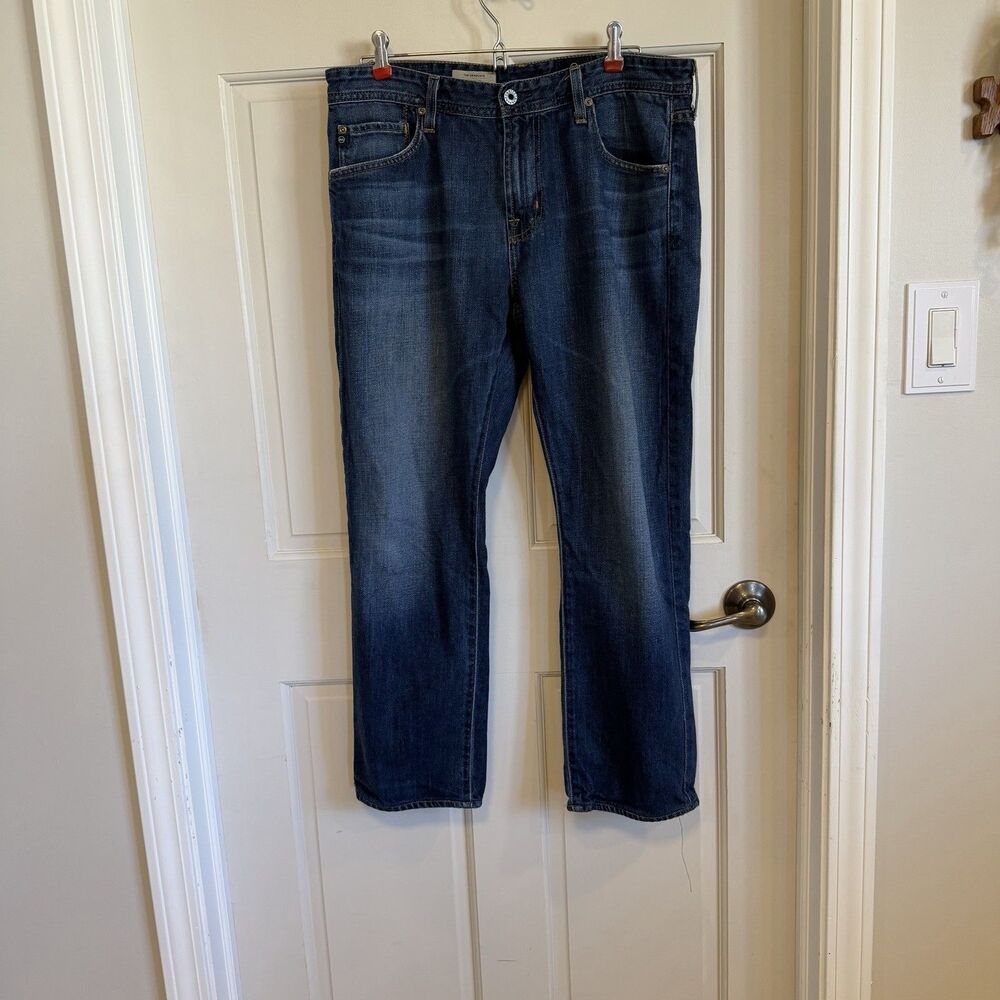 AG Adriano Goldschmied The Graduate Tailored Leg Jeans 35x28 Blue USA